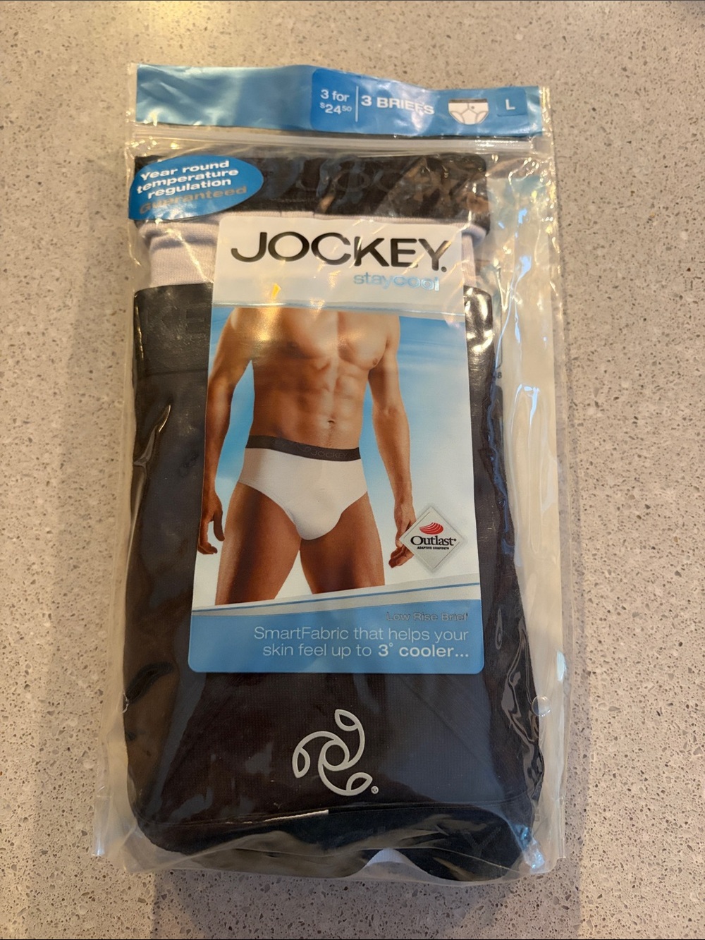 Jockey Men's Briefs - Black and White (3-Pack)